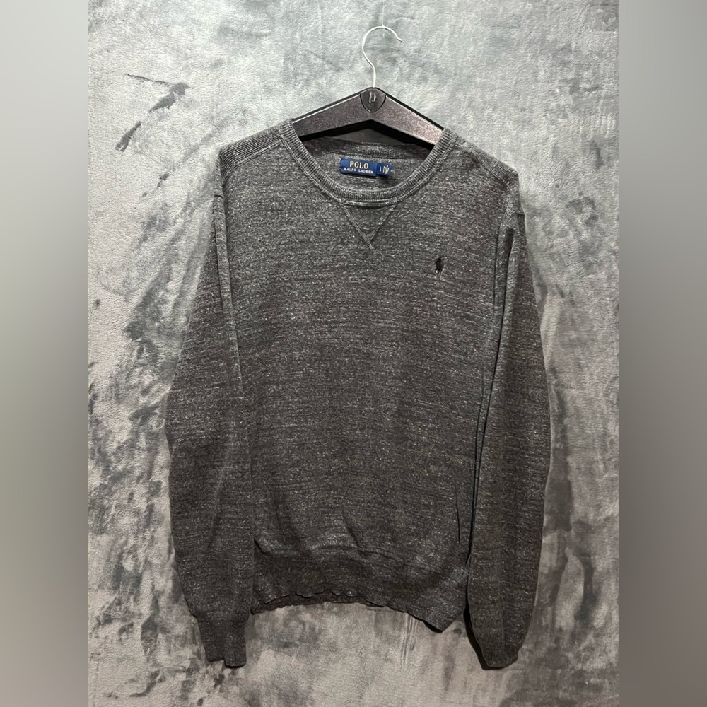 Polo Ralph Lauren Sweater Pony Cotton Textured Knit Men's Size L Crewneck